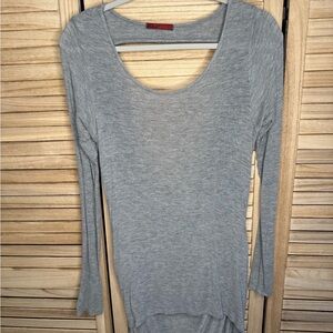 BKE Heather Gray Long Sleeve Women's Top